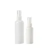 Wit plastic huisdier navulbare spuitfles verstuiver pomp met duidelijke dekking lege cosmetische verpakking container 10ml 20ml 30ml 50ml 100ml 120ml 200ml