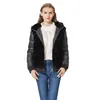 Echte Rex Konijnenbontjas met Hood Down Jacket Mouwen Bont Bomberjack Hooded met Down Coat Women 210910