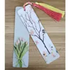 DHL300PCS Bokmärke utan TASSEL SUBLIMATION DIY Vit tomt Metal Bokmärken Meddelande Kort Bok Noter Pappersida Hållare för Books School Office Supplies