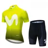 Movistar Team Cycling Sleeves Jersey Summer Mountain Bike Kit de vélo respirant Quickdry Men Racing Shirts Shorts SetS H051201941354730038