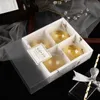 Прозрачные матовые коробки для торта Mooncake Cake Pack упаковывая коробка Десерт Macarons Коробки Коробки Упаковочные коробки EEC2466