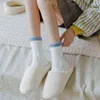 5 paren vrouwen dikke winter warme sokken pluizig fuzzy vloer slaap kawaii sokken kleurrijke schattige thermische witte zachte fluwelen nylon sokken 211204
