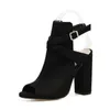 Women Sandals Gladiator High Heels Strap Pumps Buckle Strap Shoes Fashion Summer Ladies Shoes Black size 35-42 X0526