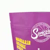 カスタムプリントジップロックマイラーフォイルスタンドバッグ食品グレードアルミホイルカラーパッキングバッグ再販可能なドライフラワーとフルーツポーチ