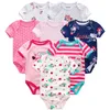 Baby Boy Clothes 8Pcs/set Unisex born Girl Rompers roupas de bebe Cotton Jumpsuits Short Sleeve Toddler Onesies Clothing 211011