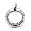 Twist Screw Opening Floating Charms Lockets 25mm Wholesale 316L Stainless Steel Round Glass Living Locket Pendant