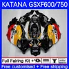 Fairings For SUZUKI KATANA GSX600F GSXF750 GSXF 600 750 CC GSXF-600 18No.20 GSX750F Repsol orange 600CC 750CC 03 04 05 06 07 GSXF600 GSXF-750 2003 2004 2005 2006 2007 Body