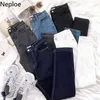 Newpoe Vintage High Cintura Jeans Pantalones Cálidos Pantalones Cálidos Slim Rectos Pantalones Casuales Streetwear Moda Coreana Pantalón Nuevos Bottoms 210422