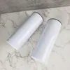 20 oz Süblimasyon Düz Sıska Tumblers Boşluklar Beyaz Paslanmaz Çelik Vakum Yalıtımlı Konik Ince DIY 20 OZ Kupası Araba Kahve Kupaları ve Saman