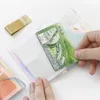 Hologram transparent kreditkortshållare kvinnor kort case arrangör plånbok mode klart PVC Passport kort täcker 20 bitar kortväska