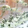 Wedding Road Lead Rose Flower Row Wedding Sign In Stage Guide Artificial Flower Home Holiday Celebration Decoration SH190928