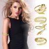 Boho goud kleur bladeren bovenarm manchet armband laurier blad vorm armband armband vrouwelijke vrouwen armlet armband armband sieraden Q0720