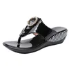 Women Shoes Summer Genuine Leather Beach Sandals Wedge Platform Slipper Flip Flops Wear Slippers Big Size