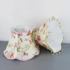 Lamp Covers & Shades 2PCS Modern Elegance Painting Flower Fabric Shades,E27 Table Light Lampshade For Home,E27 Hole 4cm