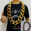 Chaînes Faux Big Gold Chain Hommes Dominateur Hip-Hop Gothique Cadeau De Noël En Plastique Performance Props Local Nouveau Riche Bijoux 2985