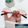 ZXWLYXGX Çerçevesiz kadın Güneş Gözlüğü Tasarım Moda Lady Güneş Gözlükleri Vintage Alaşım Klasik Tasarımcı Shades UV400 Gözlük Fabrika Fiyat Uzman Tasarım Kalitesi Son
