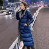 Mujeres Doble Sided Down Down Long Chaqueta Invierno 90% Blanco Pato Down Abrigo Double Breasted Cálido Parkas Outwear Outwear