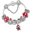 Nouveau père noël balancent Bracelet à breloques rouge bonhomme de neige perles marque Bracelet pour femmes bijoux de noël livraison directe