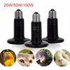 Aquários Iluminação 25W 50W 100W Cerâmica Emissor de Calor Lâmpada Lâmpada Luz Não Emitida para Réptil Tartaruga Pet Brooder2431