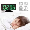 Multifunction Digital Despertador LED Espelho Relógios Eletrônicos LCD LCD Display Digital Table Relógio com Temperatura Calendário 211112