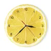 Orange Lemon Fruits Wall Clock in the Kitchen Lime Pomelo Modern Design Clocks Watch Home Decor Wall Art Horologe Non Ticking 210325