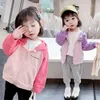 Giacche da bambina primaverili e autunnali baby cardigan top felpe coreane con cappuccio in stile occidentale per bambini P4571 210622
