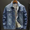 Winter High Street Mens Denim Jacket Casual Male Fleece Thick Warm Cotton Padded Jean Coats Black Blue Cowboy Plus Size M-8XL Clothes 4xl