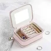 Caixa de jóias Saco de armazenamento cosmético Maquiagem multifuncional brinco anel família 210423