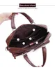 Men Genuine Leather Handbag Large Business Travel Laptop Bag Documents Crossbody Shoulder Bag