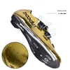 BOodun 2021 Gold Road Ciclismo Sapatos Bicicleta Self-Locking Fibra Carbono Ultraleve Profissional Bicicleta Calçado De Racing