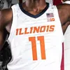 Nikivip Custom Men Youth Illinois Fighting Illini Basketball Jersey College Ayo Dosunmu Kofi Cockburn Trent Frazier Da'Monte Williams Miller Curbelo