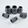 2-10Pcs 20/25/32/40/50/63mm ~1/2"-2" PVC Straight Connector Male Thread Pipe Joint Aquarium Parts Garden Irrigation Adapter Watering Equipme