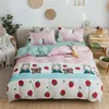 Cute Bedding Set Luxury Modern Fruit Cartoons Queen Size Sheets Adult Children Duvet Quilt Cover Comforter Kawaii Boys Girl 210615