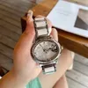 Brand Watches Women Girl Pigeon Plaid Style Metal Steel Band Quartz Wrist Watch L57