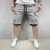 Cales de vero hip hop 2020 preto fitas streetwear bermuda homem shorts multi-bolso punk casual na altura do joelho calas cur X0601