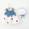 Neonate Summer Dress Princess Toddler Abiti per vestiti appena nati Abiti Casual Birthday Party Dress con cappello 0-2Y Vestidos Q0716