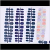 24 Pcs Réutilisable Faux Ongles Artificiels Conseils Couverture Complète Pour Stiletto Décoré Avec Conception Appuyez Sur Les Ongles Art Faux Extension Conseils 0120 Cs Kolf3