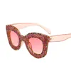 Zonnebril 2021 Eyewear Oversized Cat Eye Dames Diamond Rhinestone Glitter Heren UV400