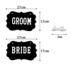 Feestartikelen 100 stks = 50 sets Mr Mevrouw Chair Sign Props Booth Garland Banner Engagement Muur Hanger Bruiloft Decoratie SN2558