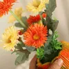 Decoratieve bloemen kransen moeder chrysant pompoen ingemaakte simulatie plant nep bonsai decoratie schuim thuis ornamenten zijde bloem f z