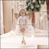 Dekoracje świąteczne świąteczne przyjęcia Strona główna Ogród Drzewo Pluszowa Angel Doll Girl Wisiorek Navidad Rok Xmas Wiszące Ornamenty Dzieci Prezent