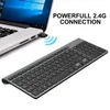 JoyAccess İspanyolcalı Kenaryalı Klavye Kablosuz Multimedya Keys ile Kablosuz Dizüstü Dizüstü Bilgisayar PC 2 için Ergonomik Klavye 2