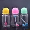 1st Acrylic Plastic Water Bongs Hookah Pocket Plastic Oil Burner Bong Unbreakable Mini Recycler Bongs With Hose1062113