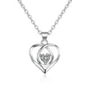 Favor de fiesta Collares con colgante de corazón S925 Sliver Forever Love Collar de joyería para mujer Madre Novia Esposa sin caja de regalo