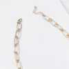 Bohemian Paperclip Chain Women Necklace Rectangle Link Hera Choker Collar Stainless Steel Gold silver Color1 604 Q25573579