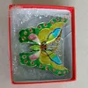 Fancy Cloisonne Enamel Filigree Butterfly Ornaments Insect Home Decor Hanging Accessories Chinese Crafts Small Decoration Gifts Items with Box