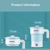 Electric Kettles 220V Folding Kettle Portable Travel Mini Dormitory Household Automatic Power-off 600ML