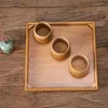 Home sake cup hotel restaurant bamboo tea cups hand polished round Drinkware bamboo cupZC277