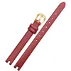The cow leather band for 1853 series t003 belt female 12*3MM chain accessory head layer watch strap notched