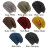 Män Kvinnor Casual Warm Unisex Hat Fleece Foder Baggy Beanies Skidlock Vinter Sticka Hat Y21111